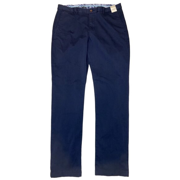 Tommy Bahama Boracay Flat Front Chino Pants Mens 32 x 32 Maritime Navy Blue - Picture 3 of 12